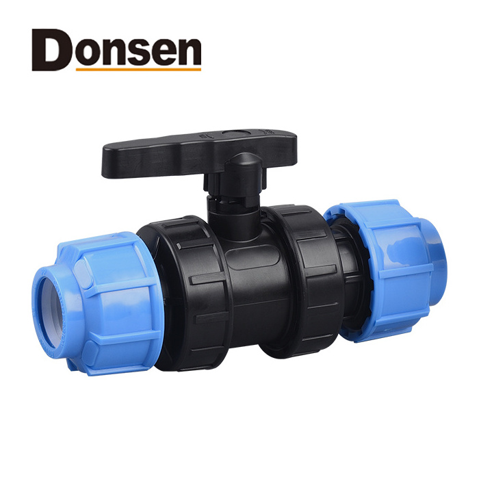 PP valve compression irrigation valve quick connect high quality hot sale agriculture hdpe pipe fittings joint manual valve