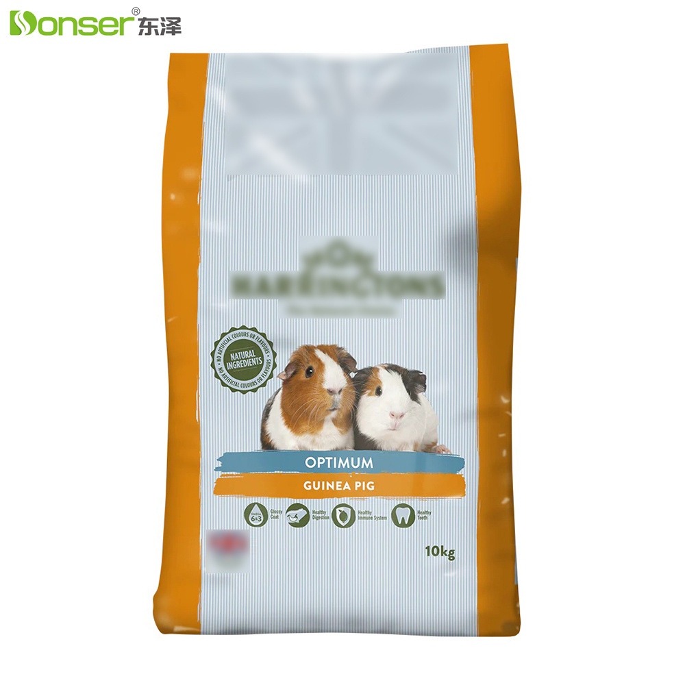 Custom Guinea Pig Food Bag 20lbs HOT Factory OEM Moisture Proof Recyclable Food Grade Pet Food Packaging PP Woven Plastic Bag