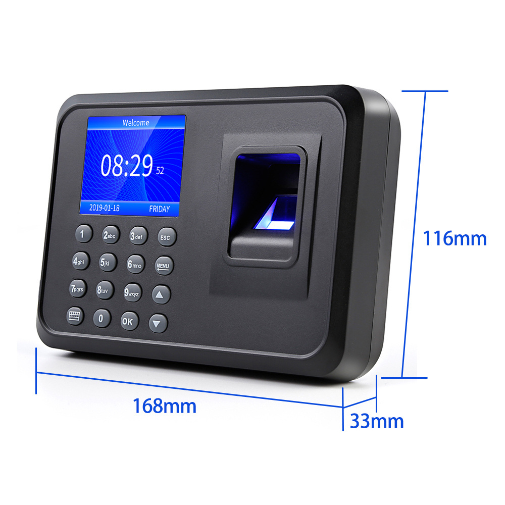 Fingerprint Time attendance device DW-F01 1000 Fingerprint Capacity for office factory Korean Spanish,Portuguese  languages