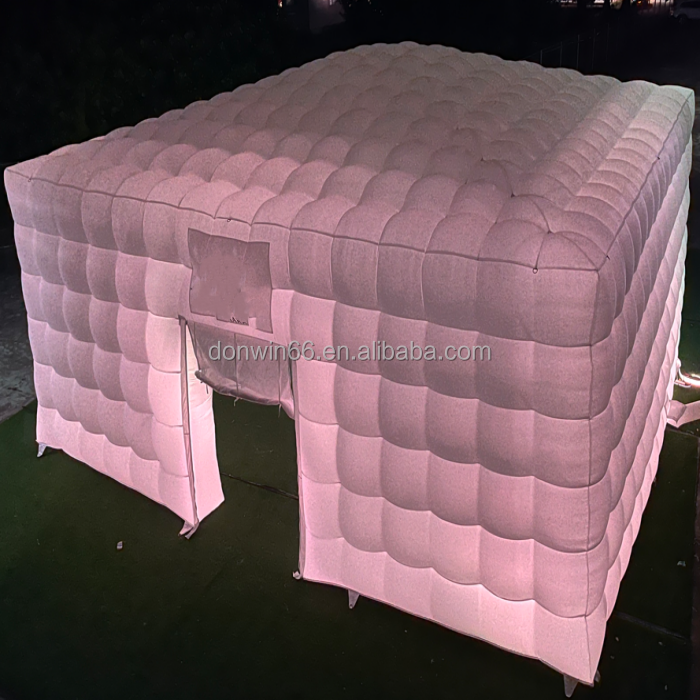 18M 59Ft Lighted Led Portable Inflatable Party Tent Nightclub Tent Inflatable Night Club Cube