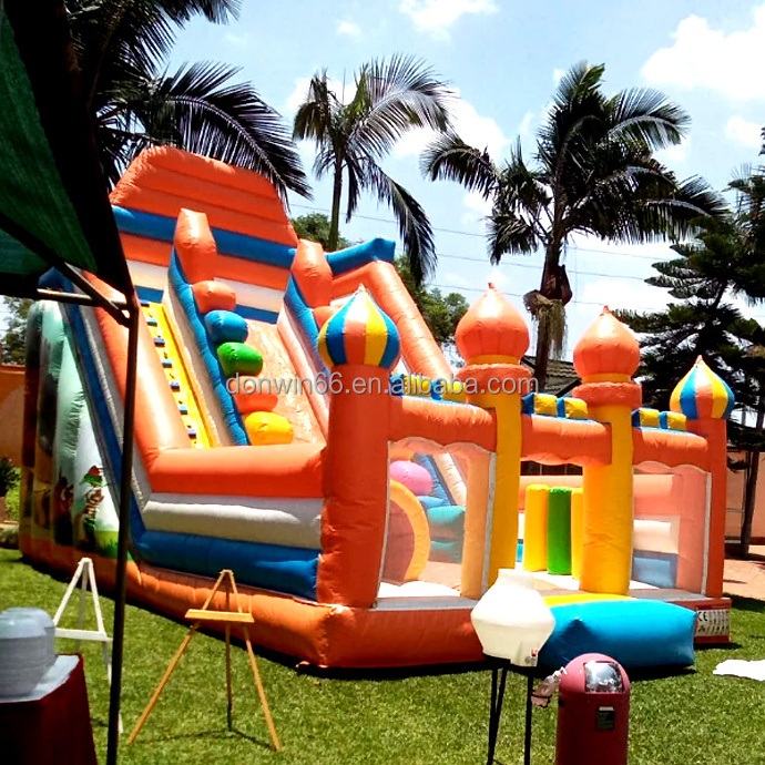 China Manufacturer Inflatable Combos Outdoor Colorful Inflatable Bouncer with Water Slide