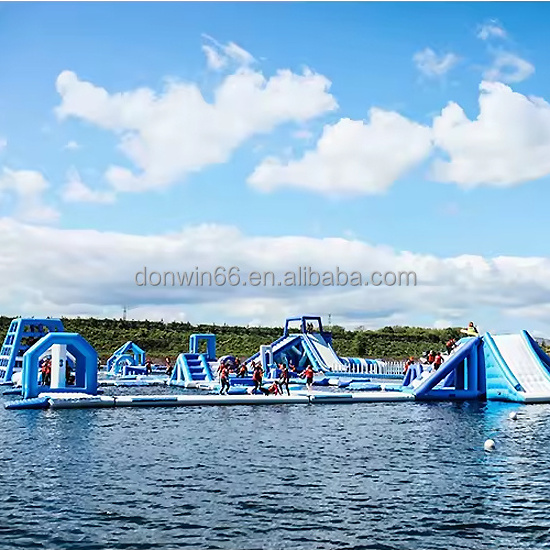 New Design Inflatable Water Game Floating Slide Lake Toys Floating Sports Summer Inflatable Water Park For Summer Water Park