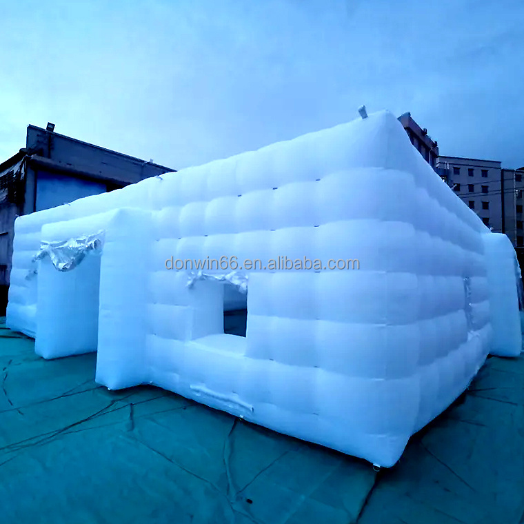 New Wedding10X10 M Led Lighting Mobile Night Club Tent Inflatable Cube Tent Party Tent For Events