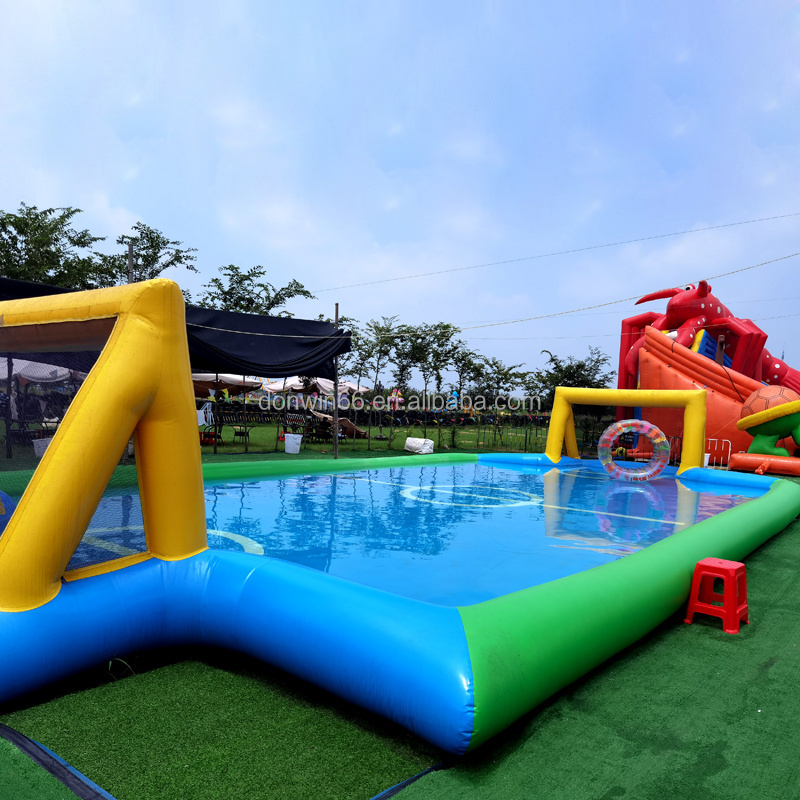 Outdoor Inflatable Water Game Equipment Water Park Inflatable Volleyball Game Court Swimming Pool