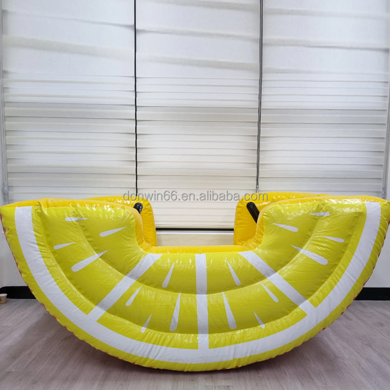 Cool New Design Trendy Play Fun Toy Inflatable Seesaw Couch Shark Tooth Figure For Kids and Adults Home Furnishing