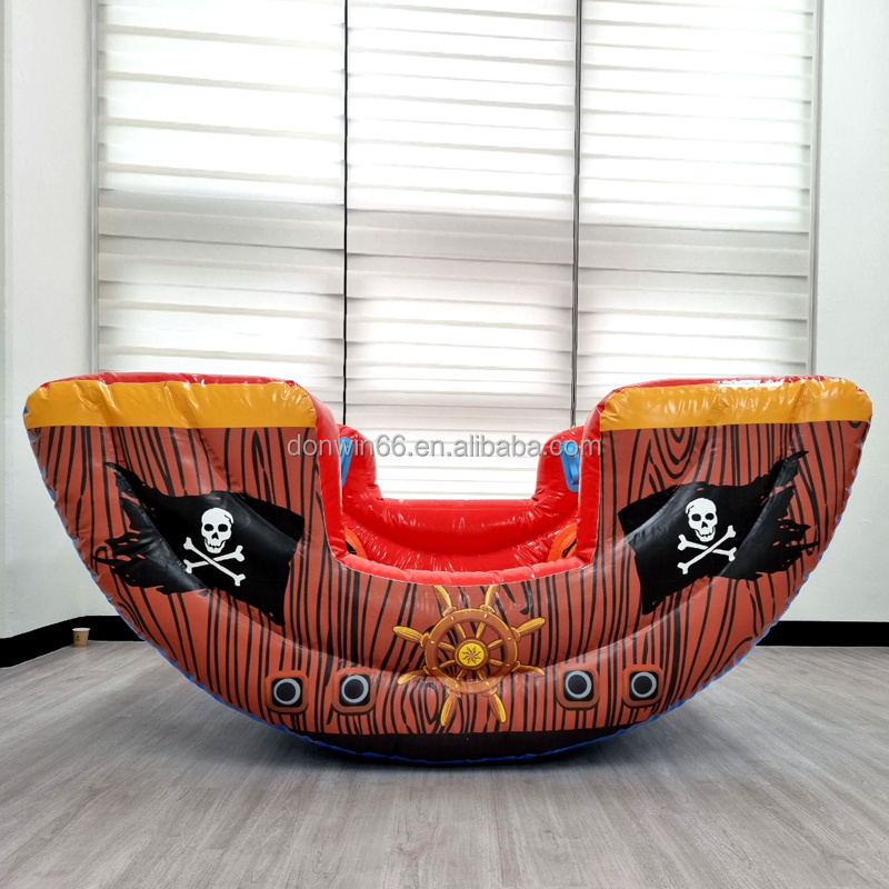 Cool New Design Trendy Play Fun Toy Inflatable Seesaw Couch Shark Tooth Figure For Kids and Adults Home Furnishing