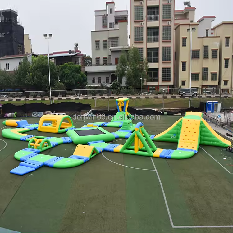 New Design Inflatable Water Game Floating Slide Lake Toys Floating Sports Summer Inflatable Water Park For Summer Water Park