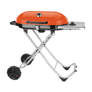 Commercial Korean Restaurant Stainless Steel Foldable Smokeless Portable Charcoal wheel barbeque grill outdoor gas trolley