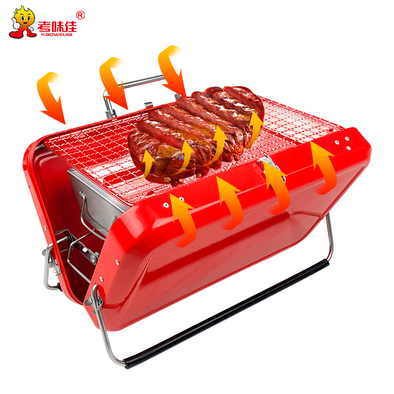 Hot Sale Custom Outdoor Camping Kebab Barbecue Portable Folding Stainless Steel Charcoal Bbq Grills