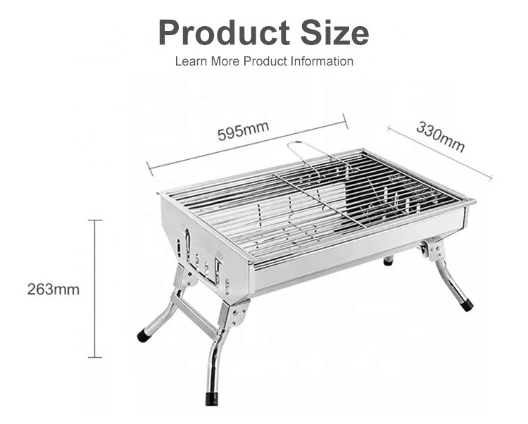 Wholesale Charcoal Barbeque Grills outdoor Camping Bbq Grillgrill Stainless Steel Roasting Pan For Outdoor