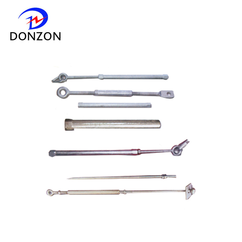 Galvanized steel turnbuckle stay rod with stay bow and thimble