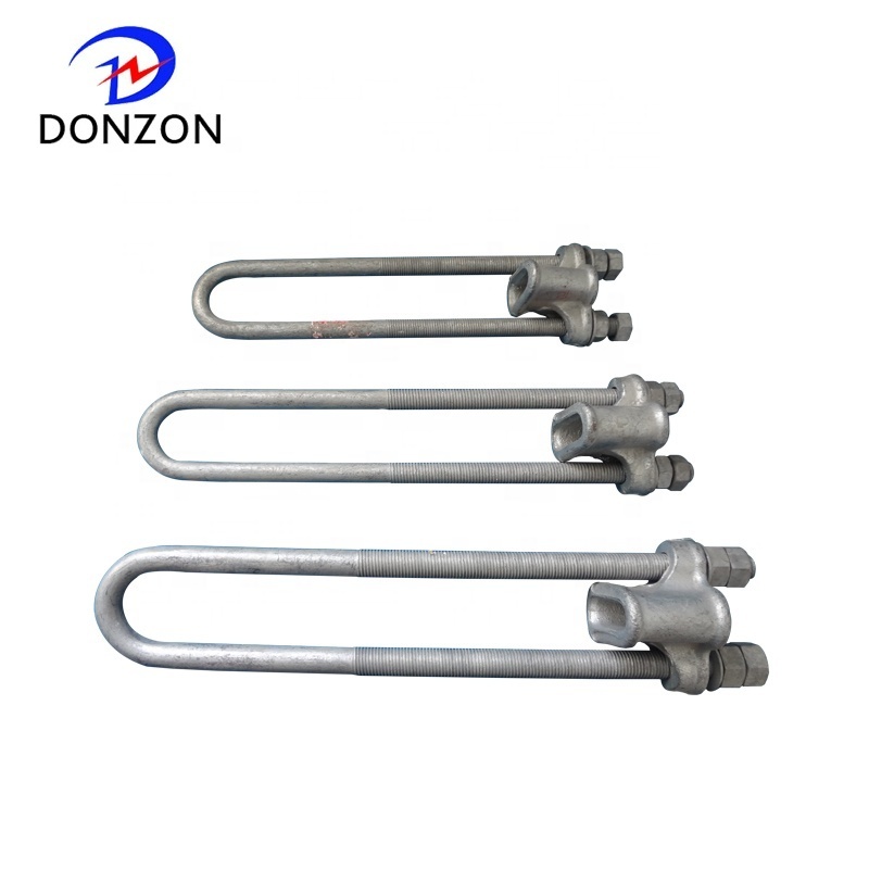 Galvanized UT Type Adjustable U Bolt Power Cable Clamp Wedge Clamp