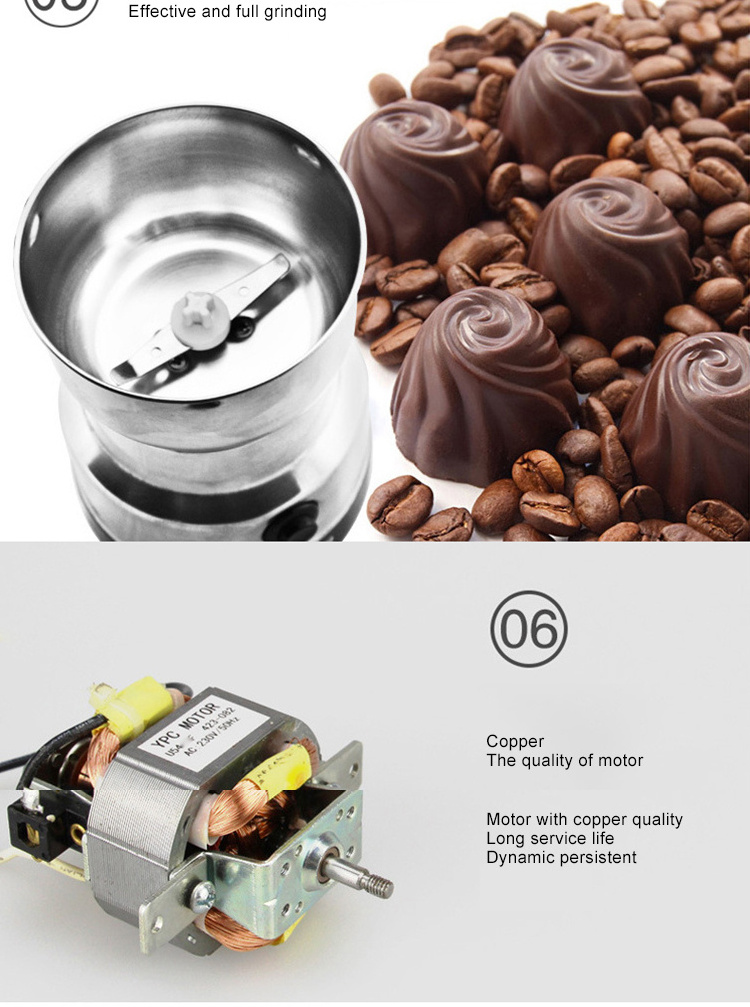 Powerful Grains Spices Portable Electric Grinder Cereals Coffee Bean Dry Food Grinder Mill Grinding Machine