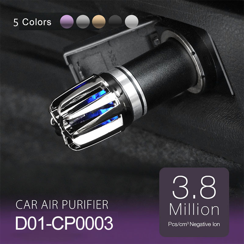 Vehicle Air Cleaner Negative Ion USB Mini Home Portable Car Air Purifier Cleaner