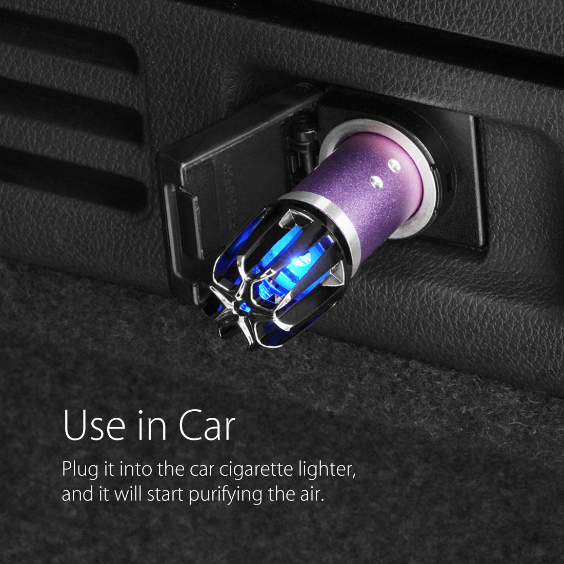 Vehicle Air Cleaner Negative Ion USB Mini Home Portable Car Air Purifier Cleaner