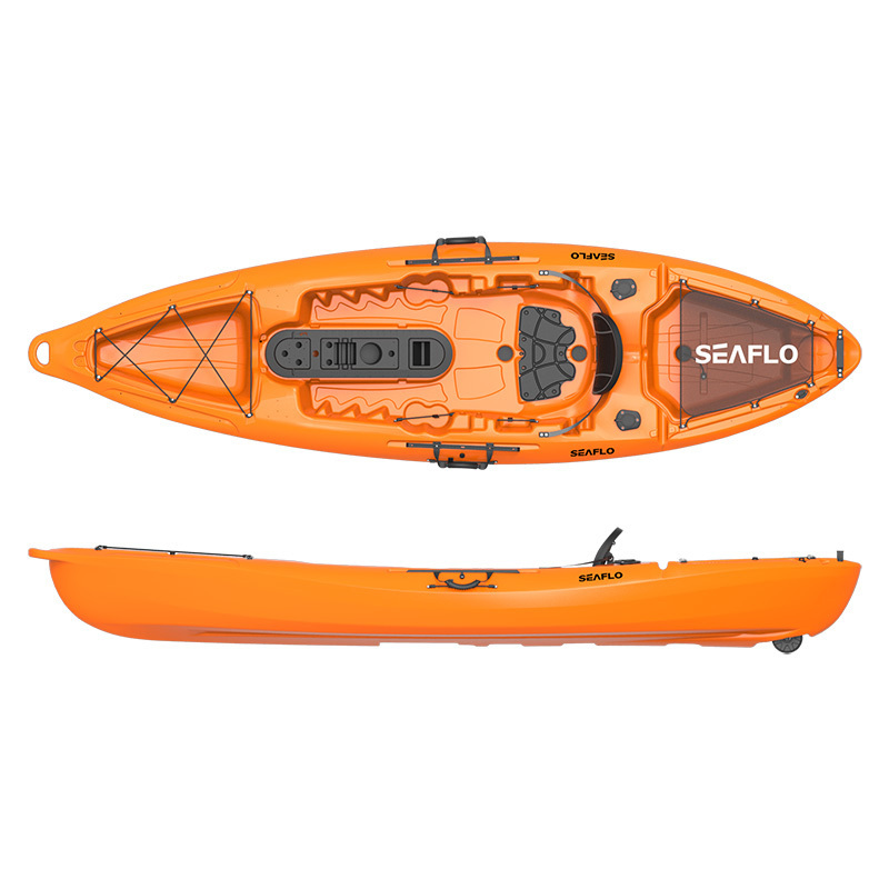 SEAFLO Hot sale cheap kayaks sit on top china sea wholesale pedals fishing kayak for adults single kayak with embedded Pole base