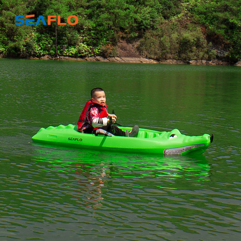 SEAFLO cheap special design sit on top children friendly solo 6ft Crocodile Kayak youth Made in China kids kayak for sale