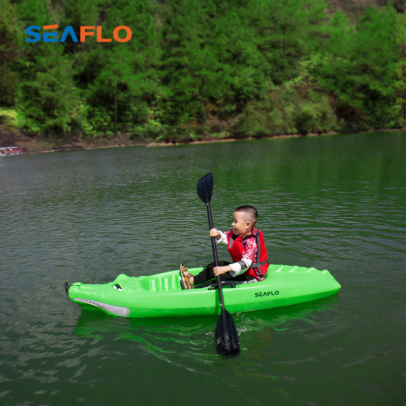 SEAFLO cheap special design sit on top children friendly solo 6ft Crocodile Kayak youth Made in China kids kayak for sale