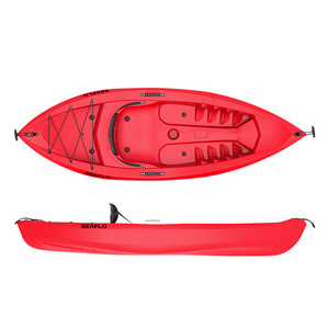 SEAFLO high quality small mini Blow-molded Cheap hard Plastic Canoe Boat Single Sit On Kayak Children child Kids Kayak With Seat