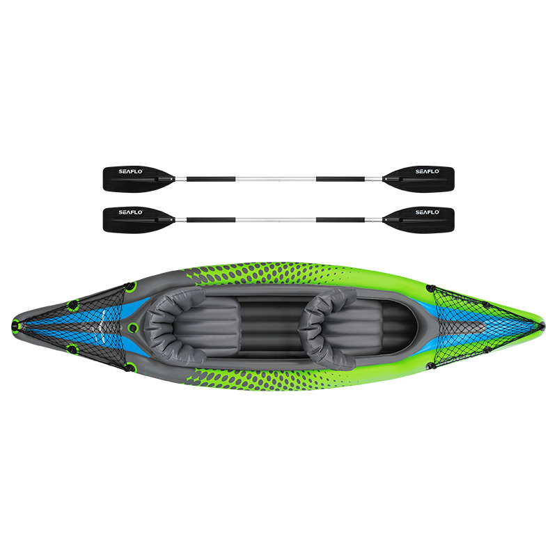 SEAFLO 2023 sea kayak boat 2 person Favorite High Quality Sit in Inflatable Canoe Kayak folding kayak portable with two paddle