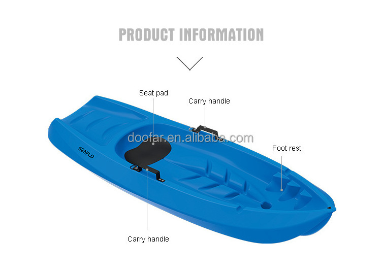 SEAFLO HDPE plastic competitive price wholesale sit on top kayaks child plastic kid kayak 6ft mini kayak canoe for kids