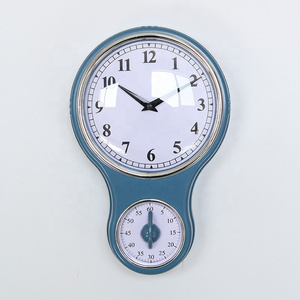 2023 Modern Vintage Quartz Alarm Timer Wall Clock Kitchen Room Decor Digital Clocks Home Decorate