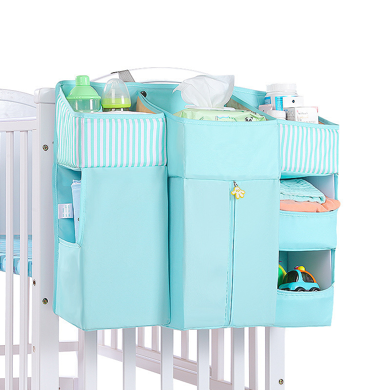 Hanging Diaper Caddy Organizer, Hanging Diaper Organizer for Changing Table and Crib, Diaper Changing Station Organizer Storage