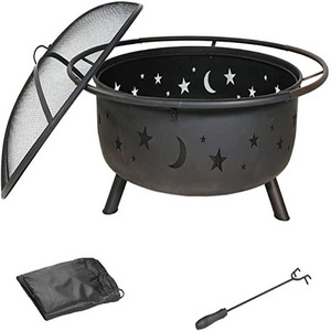 Hot Selling Wood Burning Fireplace Metal Steel Garden Outdoor Patio Fire Pit Barbecue Grill Tools Set