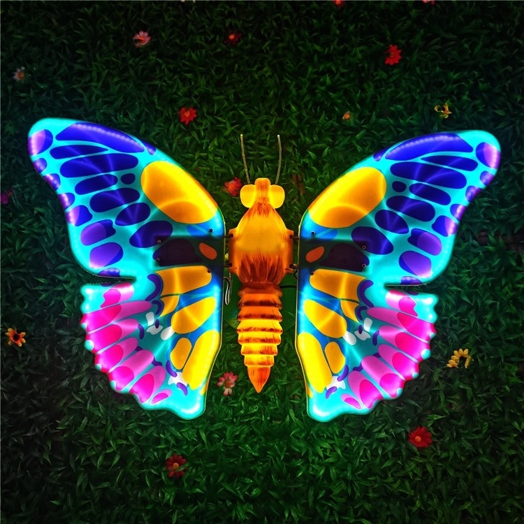 Wedding Decoration 3D Open and Close The Moving Butterfly Wings Outdoor  Theme Amusement Park Party Waterproof New Year 12V