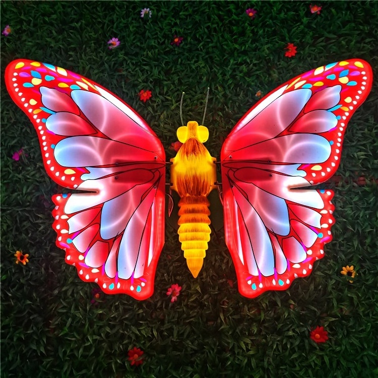 Wedding Decoration 3D Open and Close The Moving Butterfly Wings Outdoor  Theme Amusement Park Party Waterproof New Year 12V