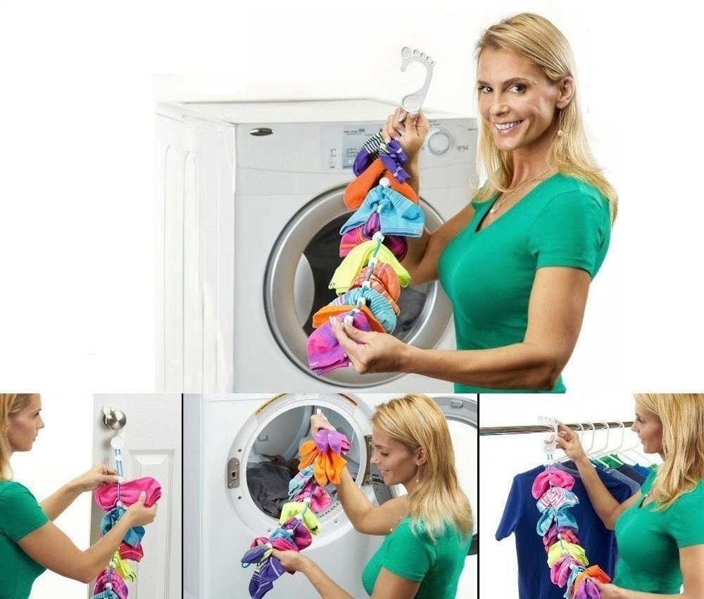 Sock Laundry Helper Storage Hangers Closet Organizer Adjustable Laundry Clothesline Rope Sturdy Hanging Drying Clothes Line