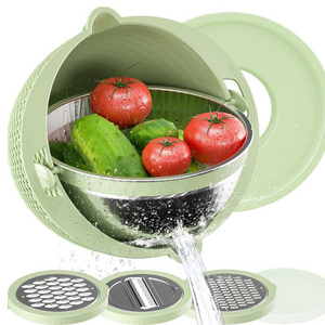 Hot Selling Original Design Multifunctional Double Layers Vegetable Fruit Washing Bowl for Kitchen Plastic Drain Basket