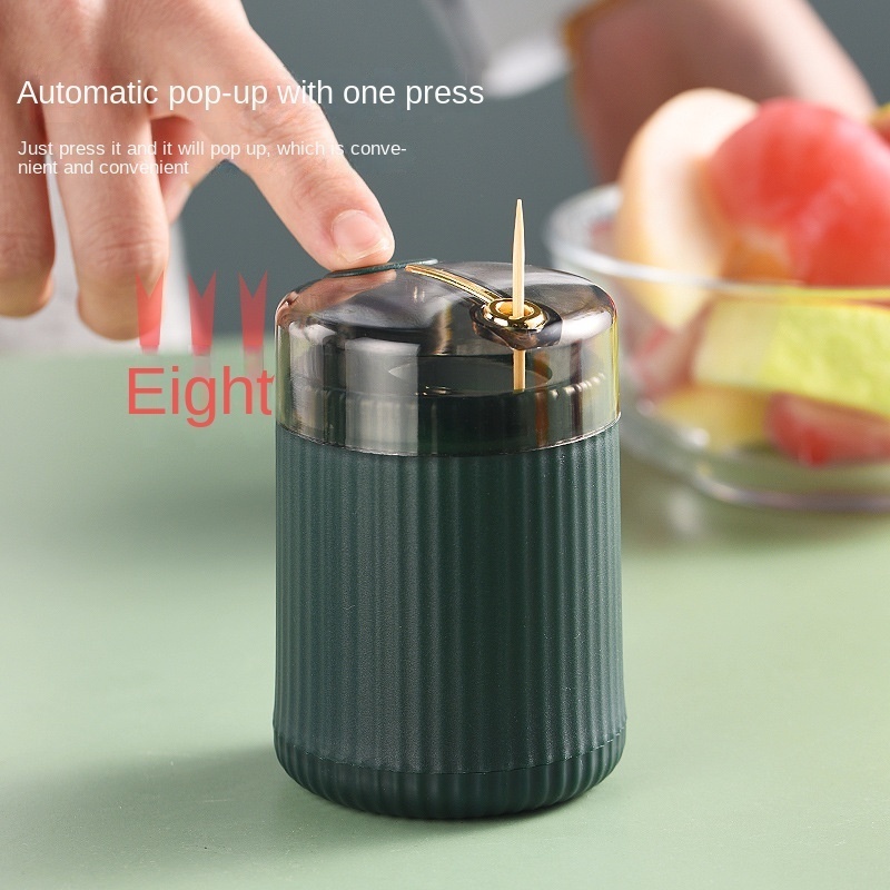 Household Living Room PP Plastic Toothpicks Holder Self-pressing Portable Automatic Pressing Toothpick Bottle Box Container