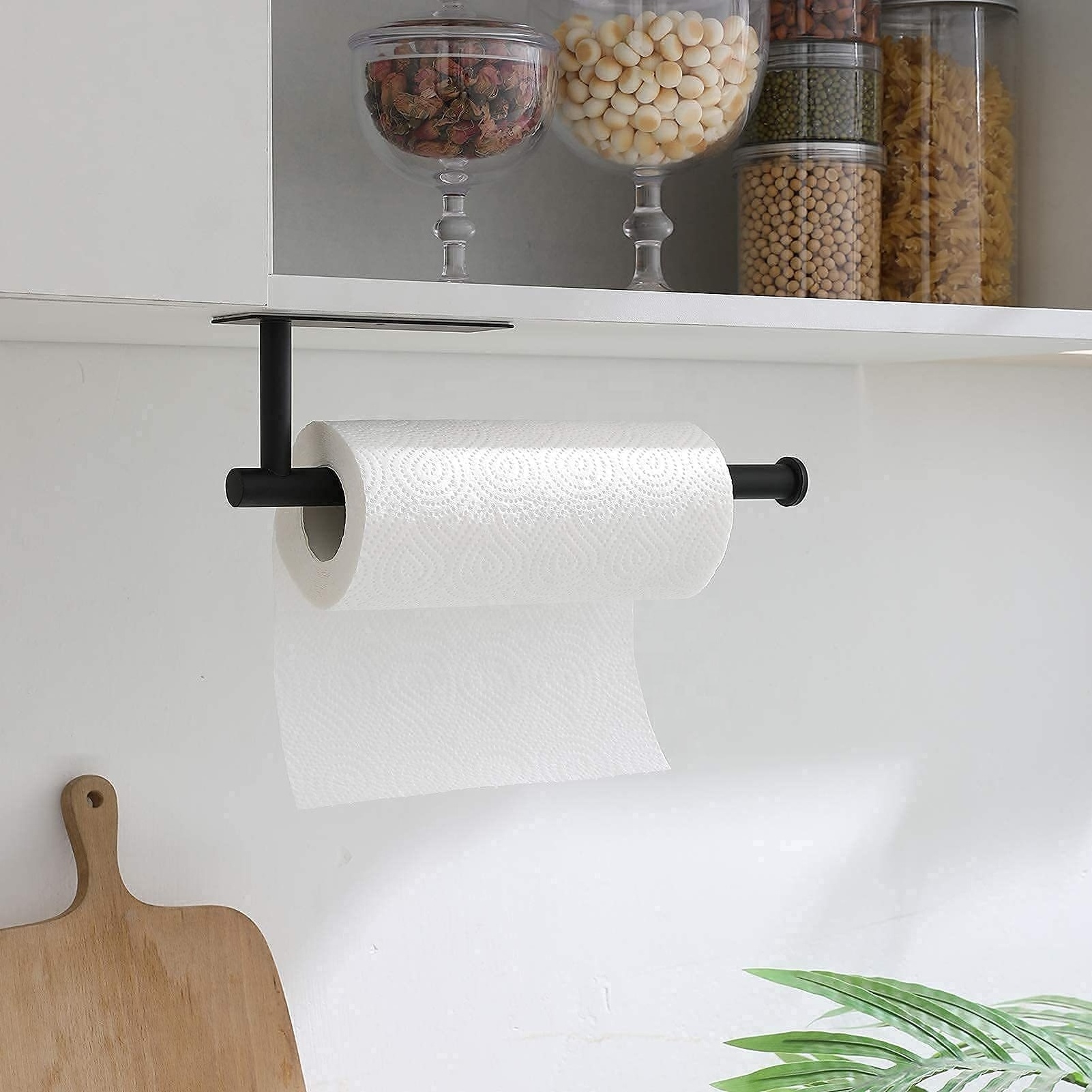 No Drill Nail Free Adhesive Towel Rack for Bathroom Towel Storage Wall Mounted Shelf with Bar Hooks No Assembly Required