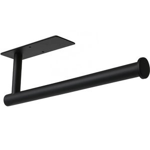 No Drill Nail Free Adhesive Towel Rack for Bathroom Towel Storage Wall Mounted Shelf with Bar Hooks No Assembly Required