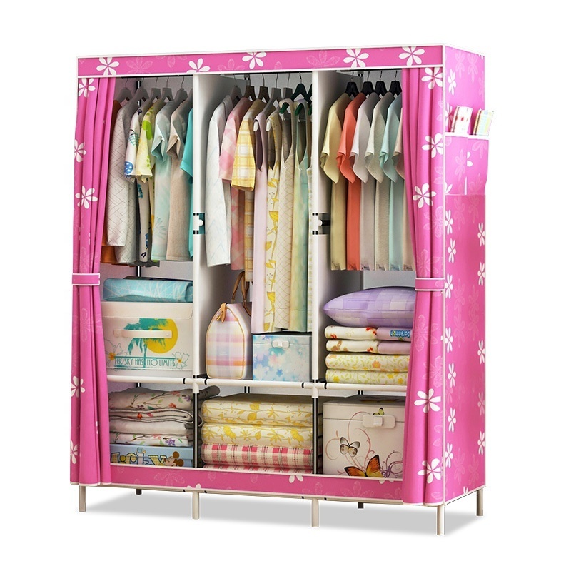 Modern Magic Simple Assemble Furniture Closet Cabinet Non-Woven Fabric Wardrobe For Clothes