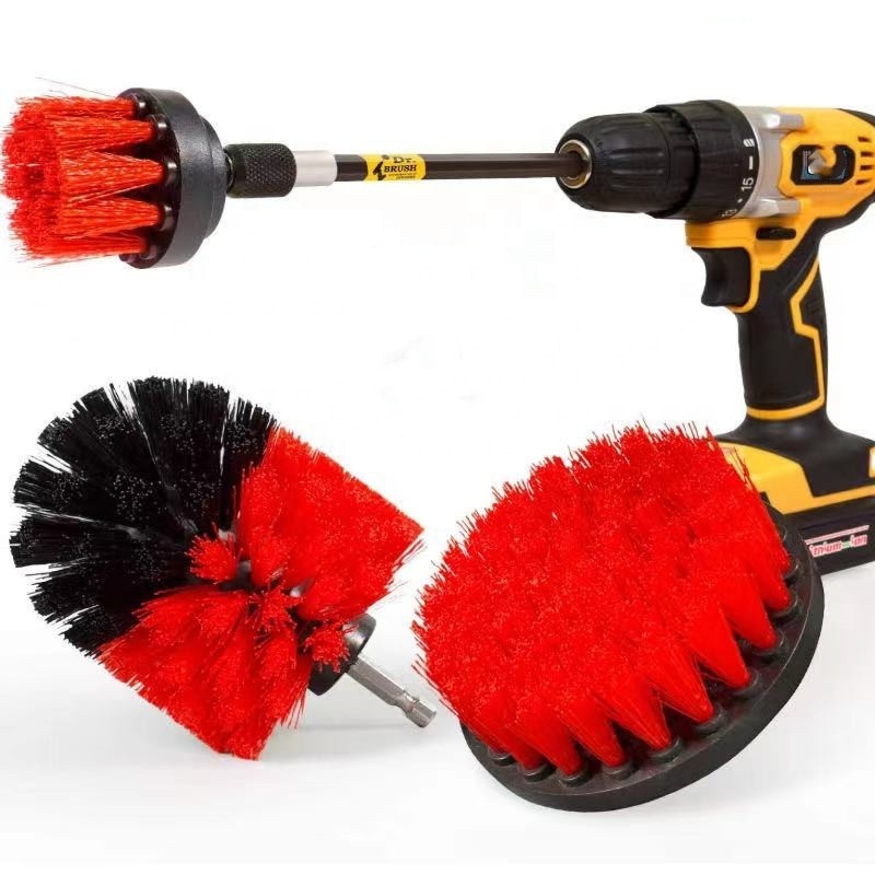 4pcs Power Scrubber Brush Sets Electric Drill Cleaning Brush Tool For Cordless Drill Attachment Kit Power Scrub Brush