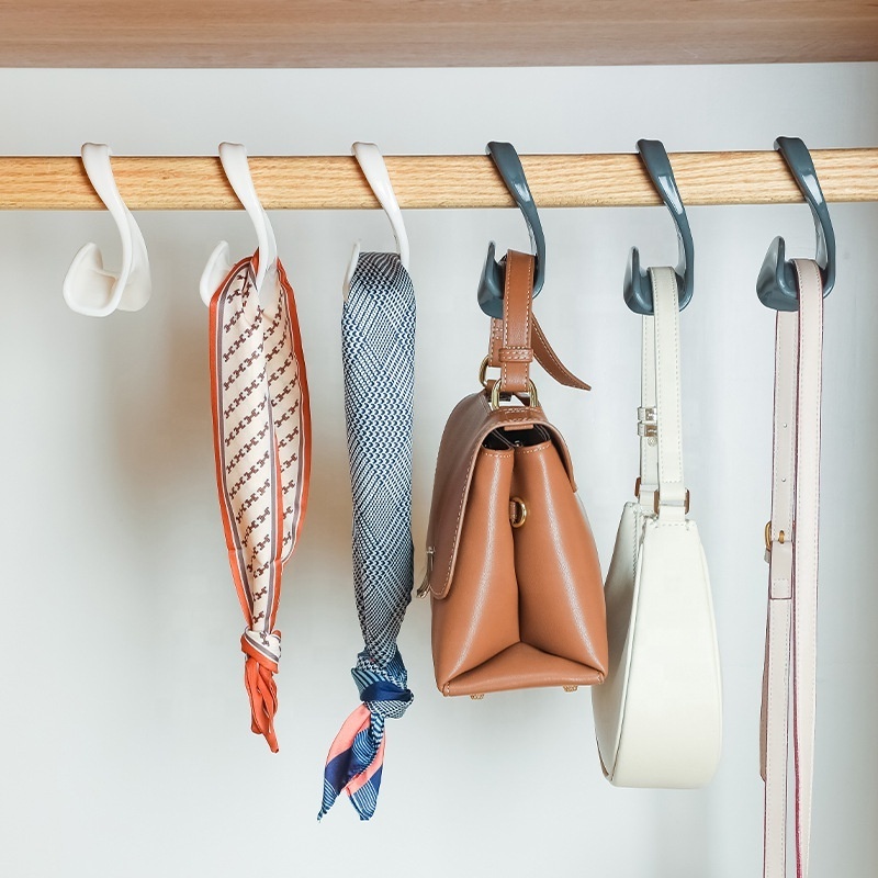 Handbag Storage Purse Hanging Rack Holder Storage Organizer Hooks home organizer Any Angle Rotation Closet Organizer Rod Hanger