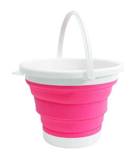 Hot Collapsible Mop Bucket Cleaning Pail Camping Folding Bucket Fishing Car Wash Plastic Water Outdoor Folding Bucket