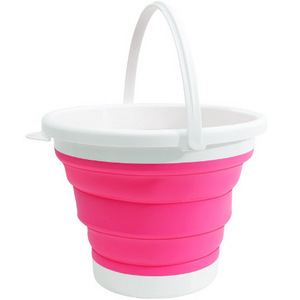 Hot Collapsible Mop Bucket Cleaning Pail Camping Folding Bucket Fishing Car Wash Plastic Water Outdoor Folding Bucket