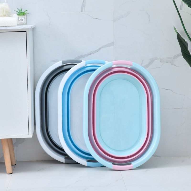 Laundry Basket Foldable Pop up Storage Container Organizer Collapsible Plastic 24L 37L 39L Injection Single OEM Modern Round