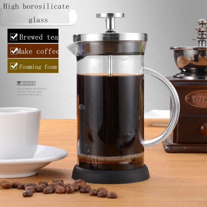 Household Borosilicate Glass Coffee Tea Maker 350Ml French Press Coffee Maker With Plunger