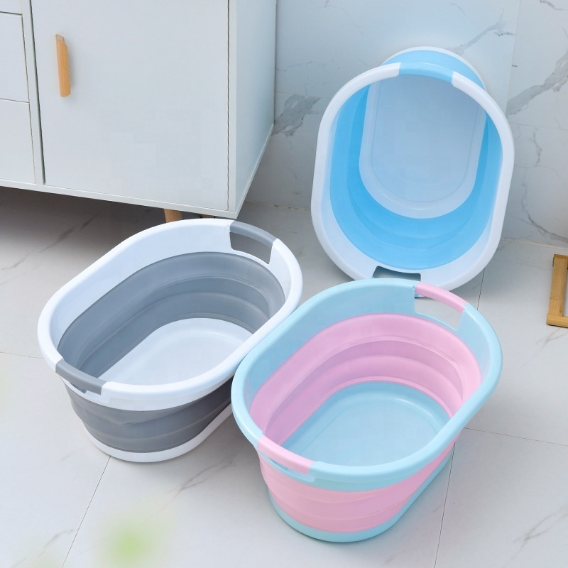 Laundry Basket Foldable Pop up Storage Container Organizer Collapsible Plastic 24L 37L 39L Injection Single OEM Modern Round