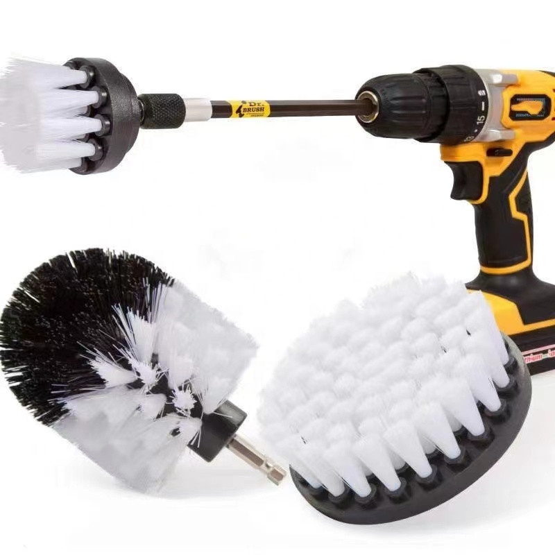 4pcs Power Scrubber Brush Sets Electric Drill Cleaning Brush Tool For Cordless Drill Attachment Kit Power Scrub Brush