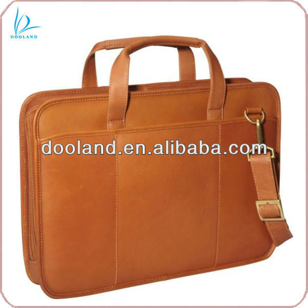 Classic high quality real leather briefcase for men