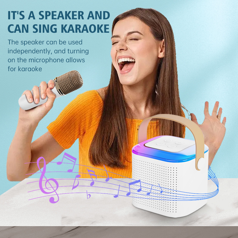 2024 Portable BT5.3 Handheld Wireless Karaoke Microphone Speaker Outdoor Home KTV Party Mike speaker Multiple Modes speaker box