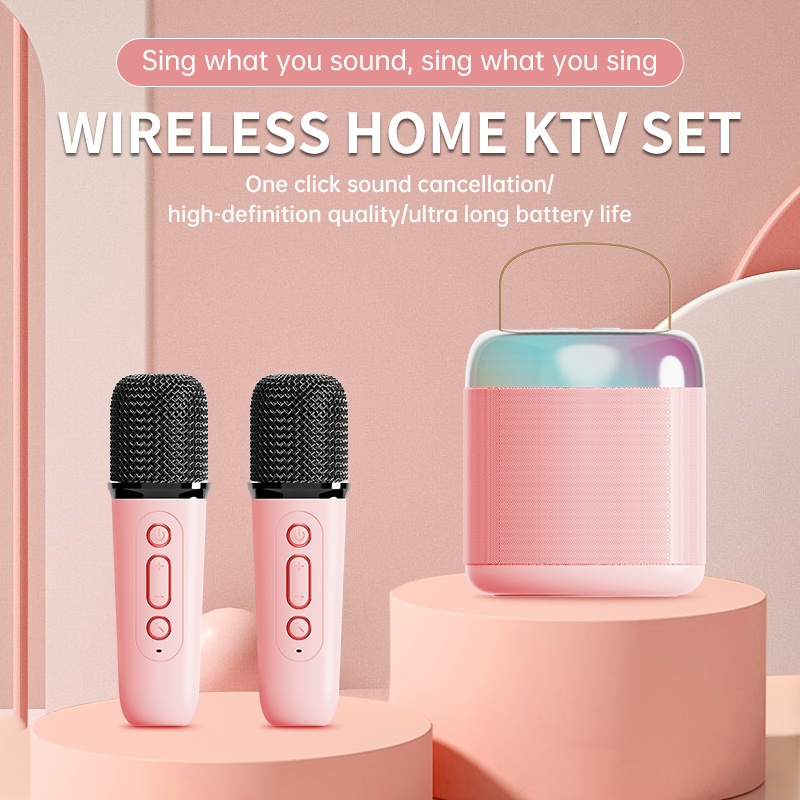 2024 Portable BT5.3 Handheld Wireless Karaoke Microphone Speaker Outdoor Home KTV Party Mike speaker Multiple Modes speaker box