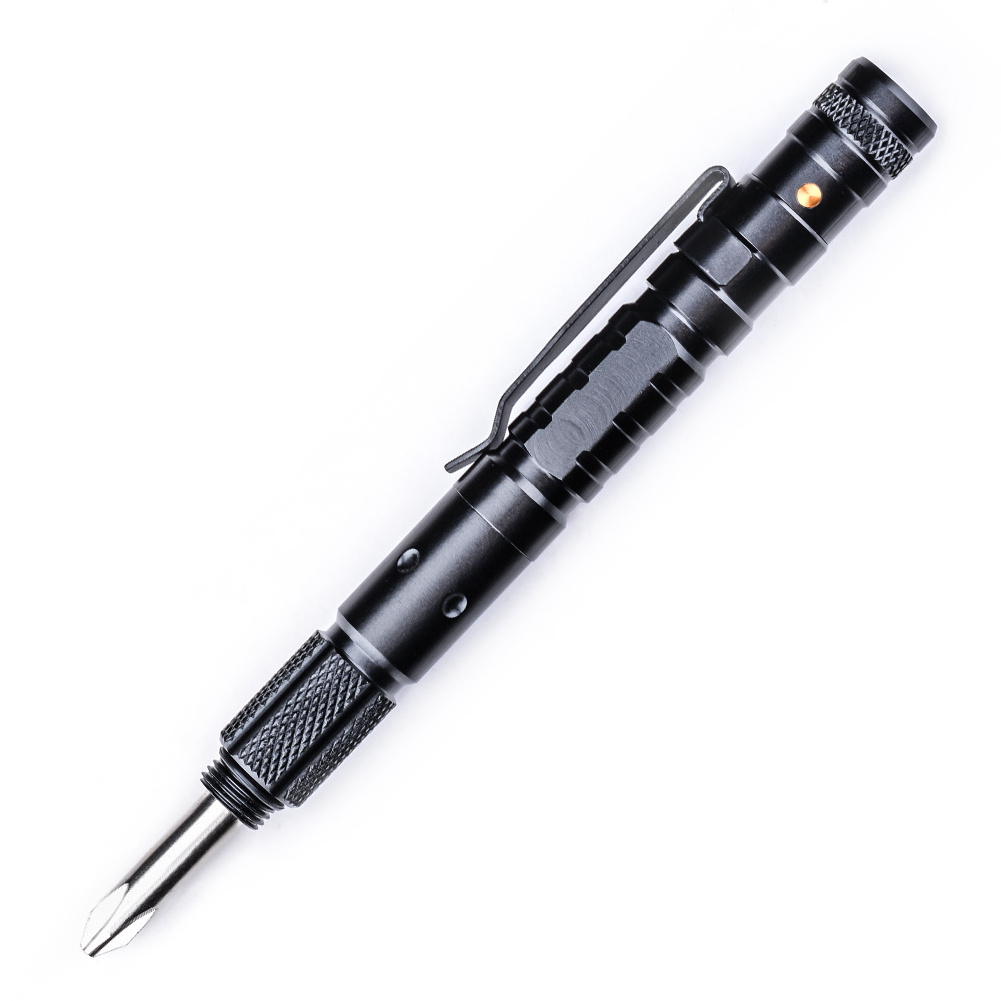 Outdoor Survival Tactical Pen Self Defense Multi Tool With LED Flashlight Tactical Pen