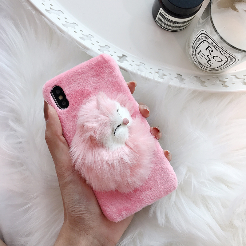 2023 New Product Professional Animal Cat Fur Phone Case 3D Stereoscopic Animal Phone Cover for iPhone 11 12 13 14 Pro Max