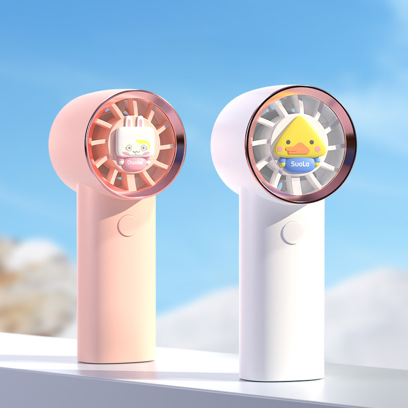 Cute Cartoon Bear Rabbit Handheld Fan Portable Mini USB Fan Desktop Rechargeable Fan with Lithium Battery